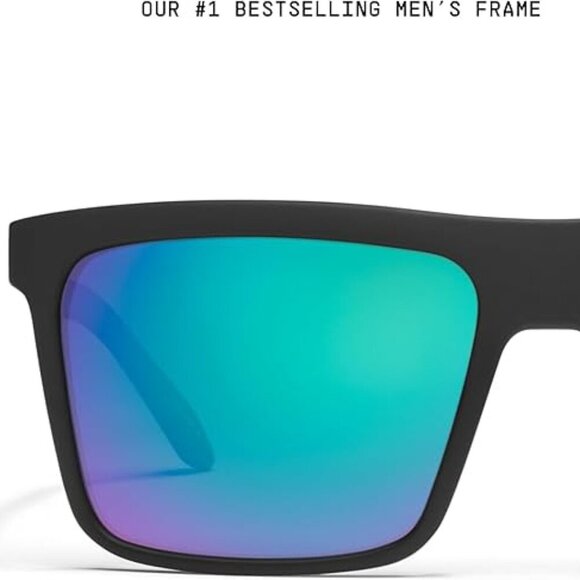 New Quay Level Up Matte Black Frame / Navy Polarized Lens Sunglasses Unisex NWOT - Picture 4 of 11